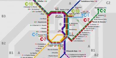 Žemėlapis Madrido atocha geležinkelio stotis