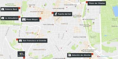 Žemėlapis Madrido atocha