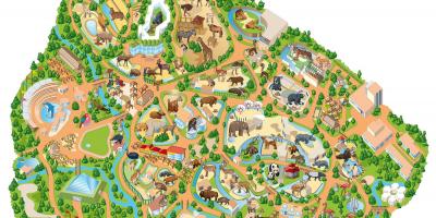 Žemėlapis Madrido zoologijos sodas