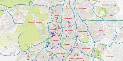 Barrio salamankos Madrido žemėlapis