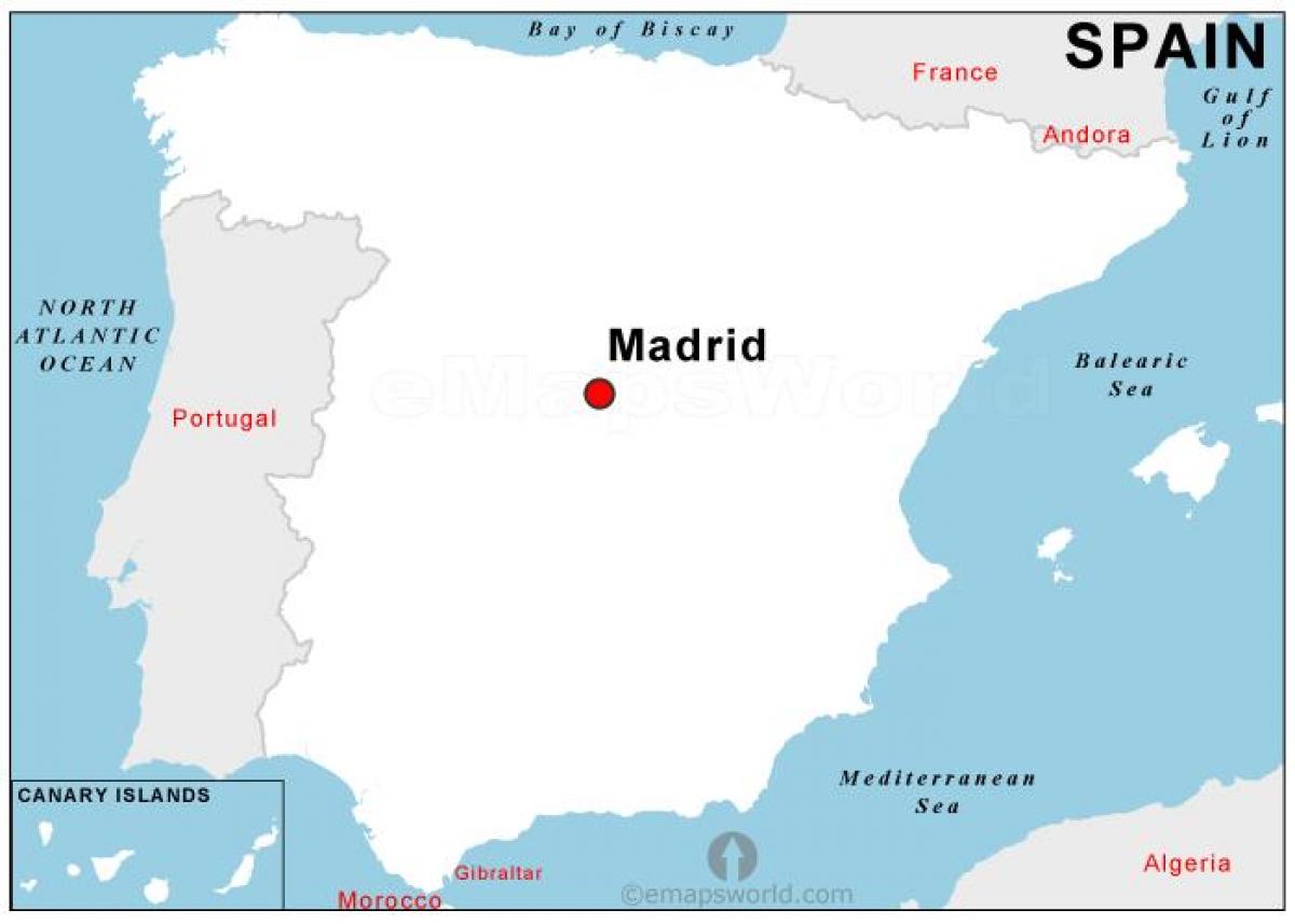žemėlapis kapitalo Ispanija