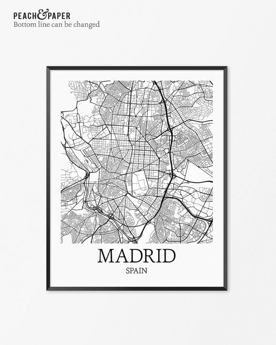 žemėlapis Madrido žemėlapį plakatas