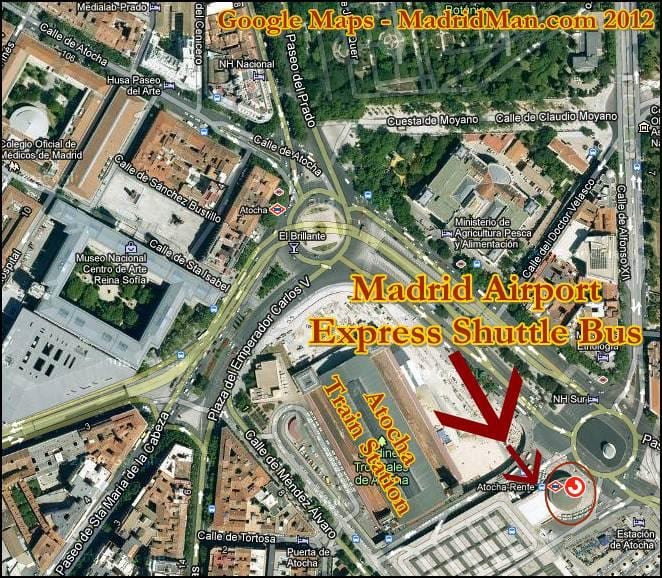 puerta de atocha traukinių stotis map