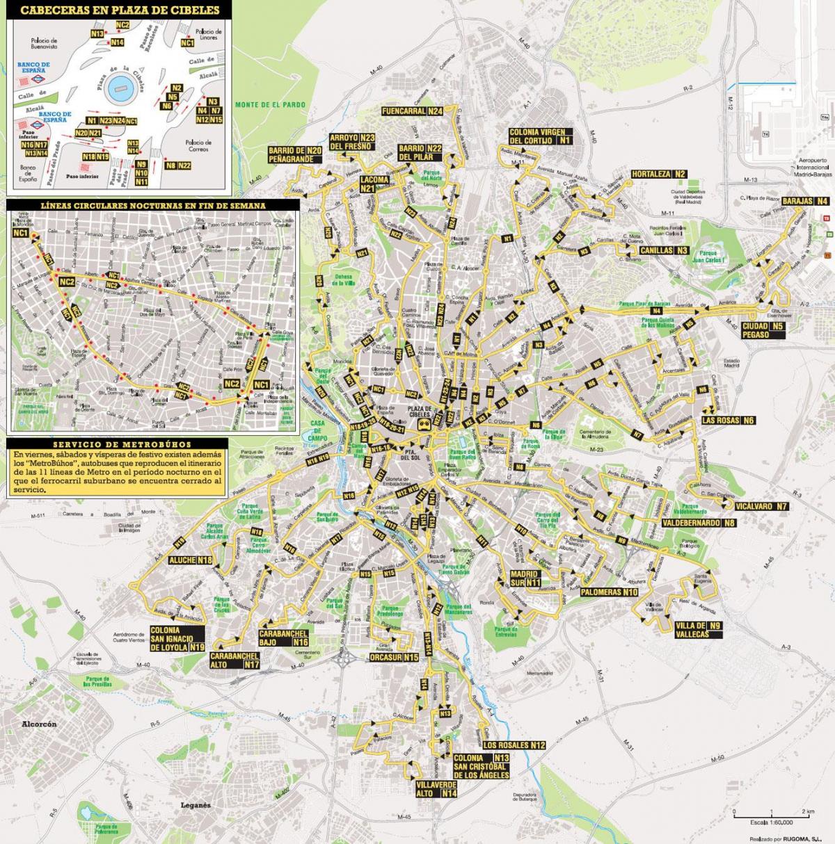 emt Madrido miesto žemėlapis