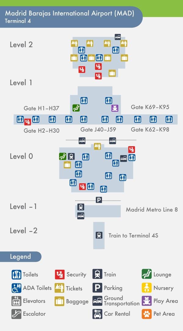 Madrido terminalo 4 žemėlapio