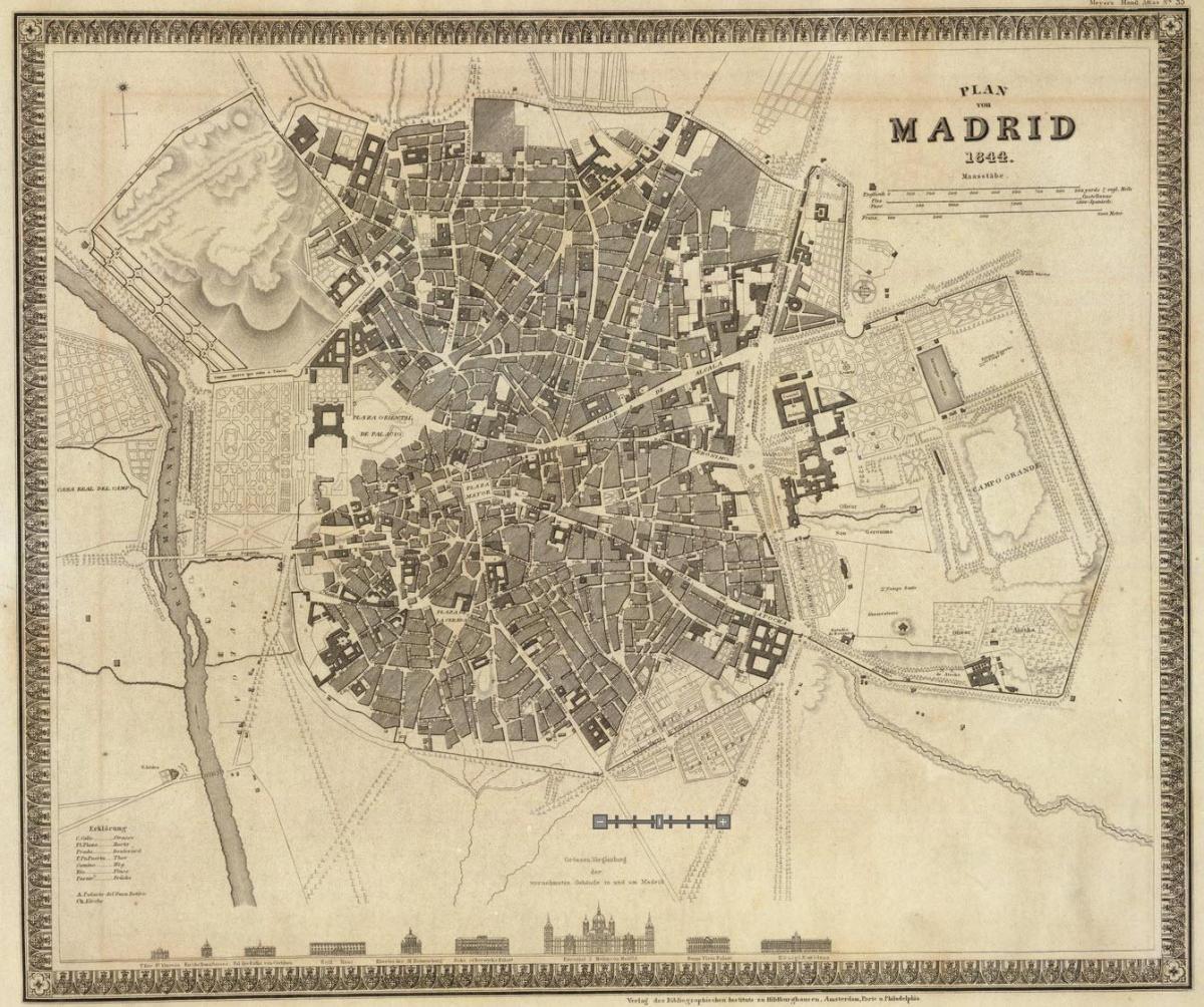 žemėlapis Madrido senamiestyje