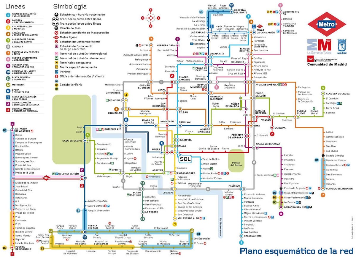 Madrido metro žemėlapis