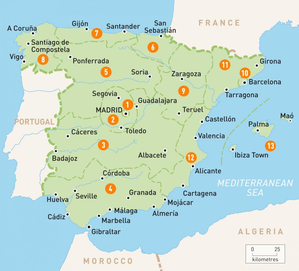 žemėlapis Madrido srityje