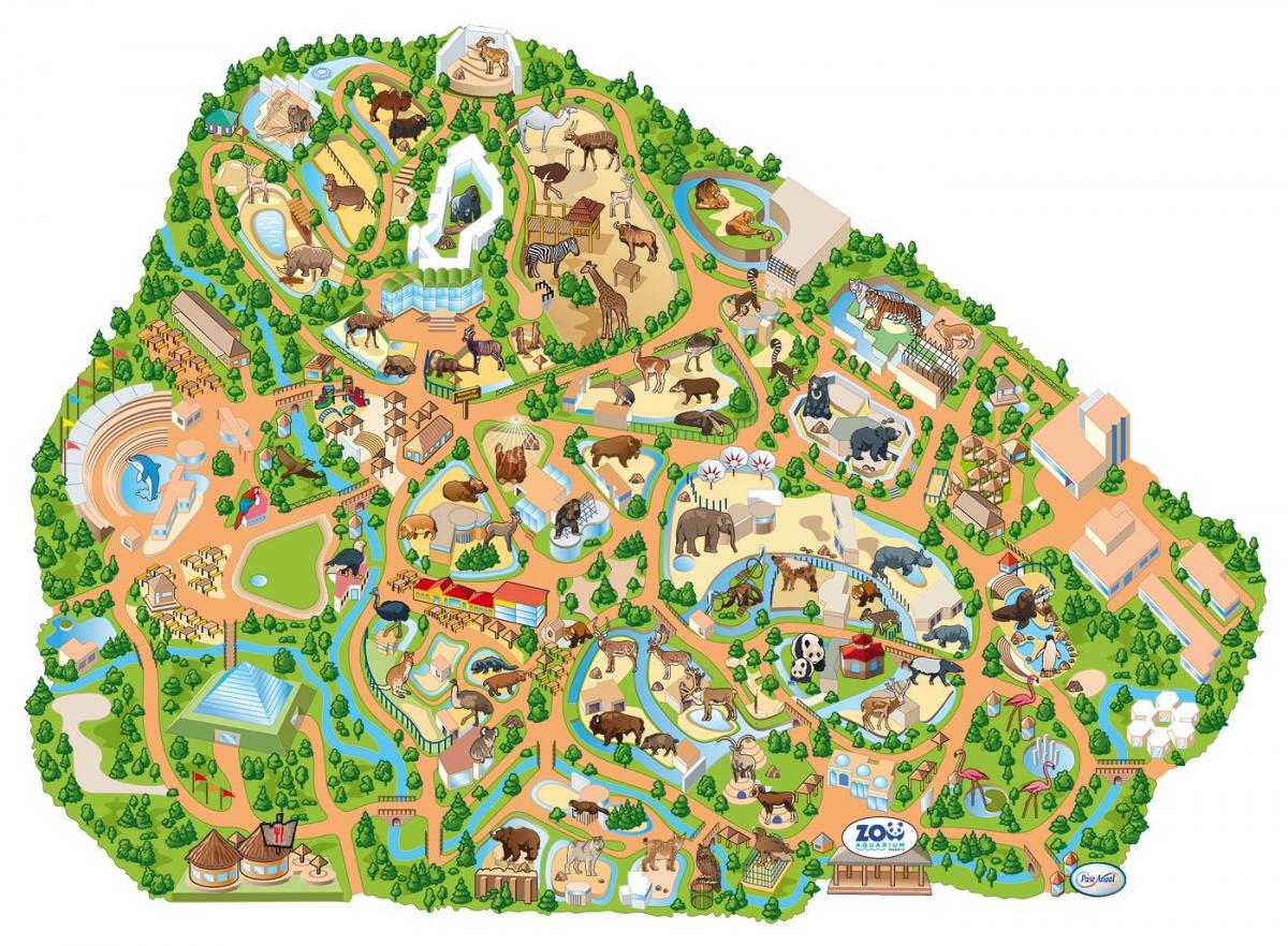 žemėlapis Madrido zoologijos sodas