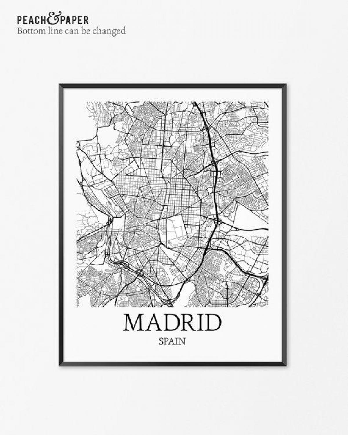 žemėlapis Madrido žemėlapį plakatas