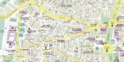 Madrido miesto centro žemėlapis
