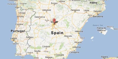 Žemėlapis Ispanija kuriame Madrido