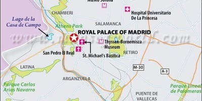 Žemėlapis Madrido " real vietą