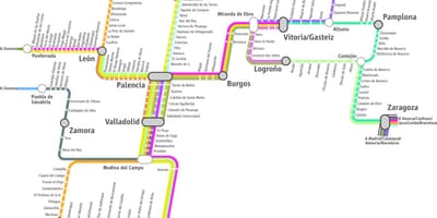 Žemėlapis Madrido " renfe