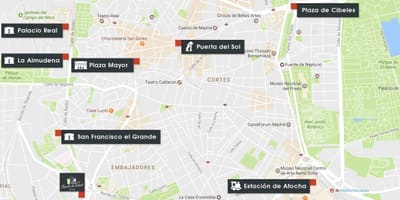 Žemėlapis Madrido atocha