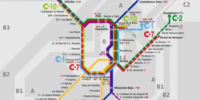 Žemėlapis Madrido atocha geležinkelio stotis