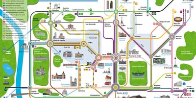 Autobusų Madrido žemėlapis