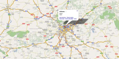 Miesto žemėlapis Madrid Ispanija