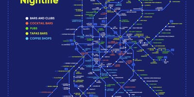 Žemėlapis Madrido naktinis gyvenimas
