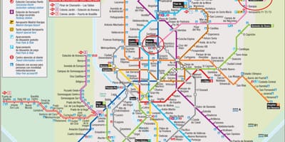 Madrido metro žemėlapis oro uostas