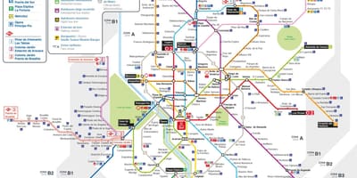 Žemėlapis Madrido viešuoju transportu