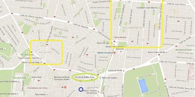 Žemėlapis malasana Madridas