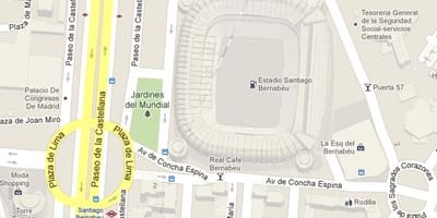 Bernabeu žemėlapyje